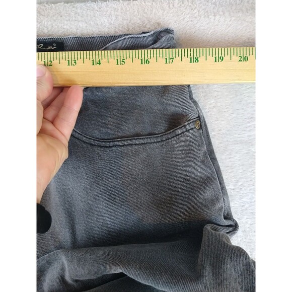 Eddie Bauer Black Denim Jeans Flannel Lined Men's 36 x 34 Faded Straight Leg - Picture 8 of 10